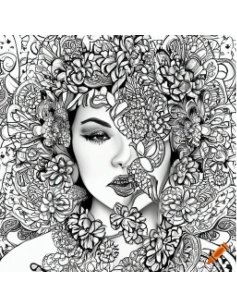 Adult Coloring Pages Floral Coloring Book Digital Download Printable - Etsy
