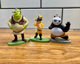Adornos, llaveros y clip para mochila de DreamWorks / 5 cm de alto / DreamWorks / Kung Fu Panda / Shrek / El Gato con Botas