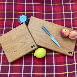 Cherry Wooden Cutting Board | Charcuterie Board | All Natural Wood Grain | Housewarming | Wedding | Anniversary | Dinner Party