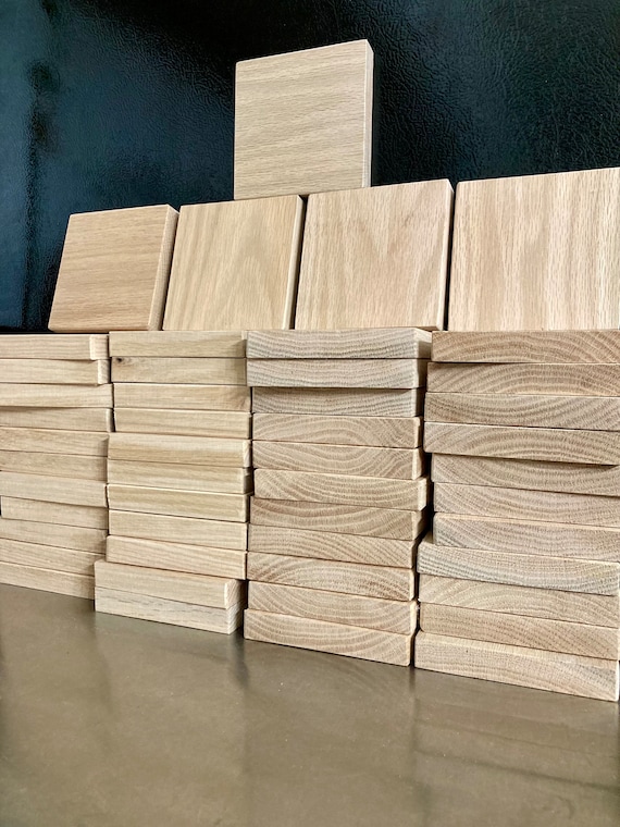 Oak Wooden Coaster Blanks | Crafting | Party Decor | All Natural Wood Grain | Nontoxic | Housewarming | Wedding | Anniversary | Dinner Party