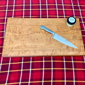 Cherry Solid Wood Cutting & Charcuterie Board | Natural Wood Grain | Nontoxic | Wedding Gift | Housewarming Gift