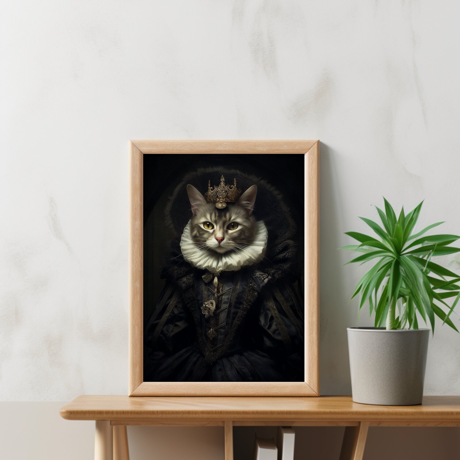 Gothic Cat Art Print Victorian Cat Wall Art Poster Print Etsy