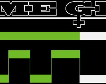 Funny Game Girl laadontwerp – digitale download voor geeky – cadeau-idee voor gamer – png-bestand voor sublimatie of afdrukken