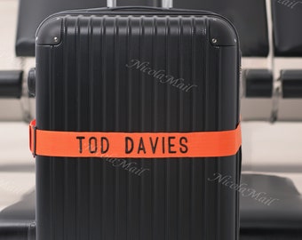 Personalized Luggage Strap 180cm x 5cm: Keep Your Suitcase Safe with a Custom Belt Engraved with Your Name or Text