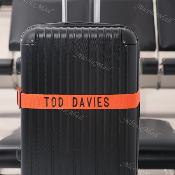 Personalized Luggage Strap 180cm x 5cm: Keep Your Suitcase Safe with a Custom Belt Engraved with Your Name or Text