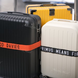 Cinghia per bagaglio personalizzata 180 cm x 5 cm: proteggi la tua valigia con una cintura personalizzata con il tuo nome o testo immagine 5