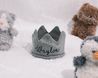 Customized Birthday Crown with Embroidered Name - Perfect for Kids’ Birthday Celebrations, First Birthday Outfits, and Toddler Party Attire