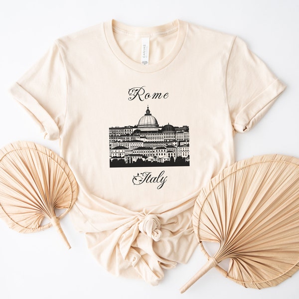 Rome Italy T Shirt Cute Gift For Traveler Shirt Travel Italy Gift T-Shirt Italian City Gift For Her Travel Junkie Shirt Italy Capital