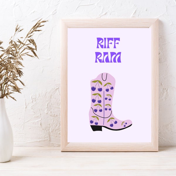 Preppy TCU Inspired Cowboy Boot Print