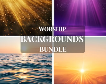 Worship and Scripture Visual Backgrounds for EasyWorship, ProPresenter, and PowerPoint Slices.
