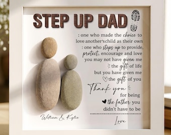 Marco de fotos personalizado "Papá adoptivo", regalo para padrastro, regalo del Día del Padre para padrastro, regalo para papá adoptivo, regalo para abuelo.