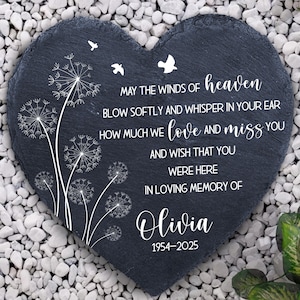Memorial Garden Stone: Remembrance Gift - Winds of Heaven Slate