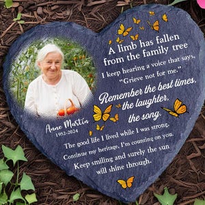 Ein Glied ist gefallen Gedenkgartenstein, Verlust eines geliebten Menschen, Familienverlust Sympathie, In Gedenkgeschenk, Erinnerung, Trauergeschenk, Papa Sympathie