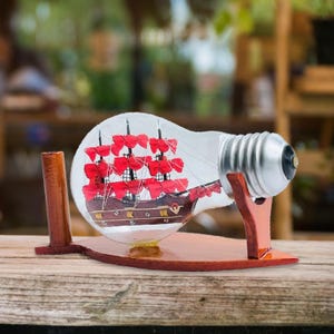 Ship in a Glass Bottle: Handmade Nautical Decor, Sailor Gift
