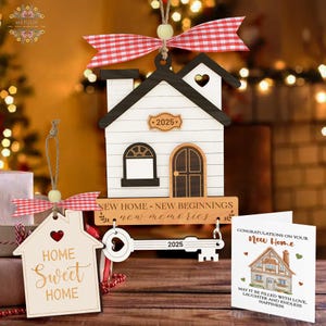 New Home Ornament 2025,New Home New Beginning Ornament,House Ornament,Family Ornament,Housewarming,Realtor Closing Gift,Gift Couple Family