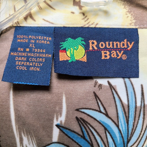 Vintage Mens XL Roundy Bay Button Down Hawaiian S… - image 3