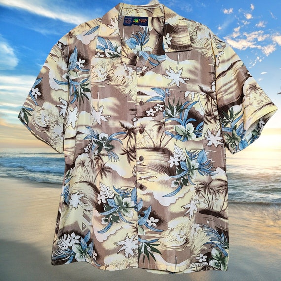 Vintage Mens XL Roundy Bay Button Down Hawaiian S… - image 1