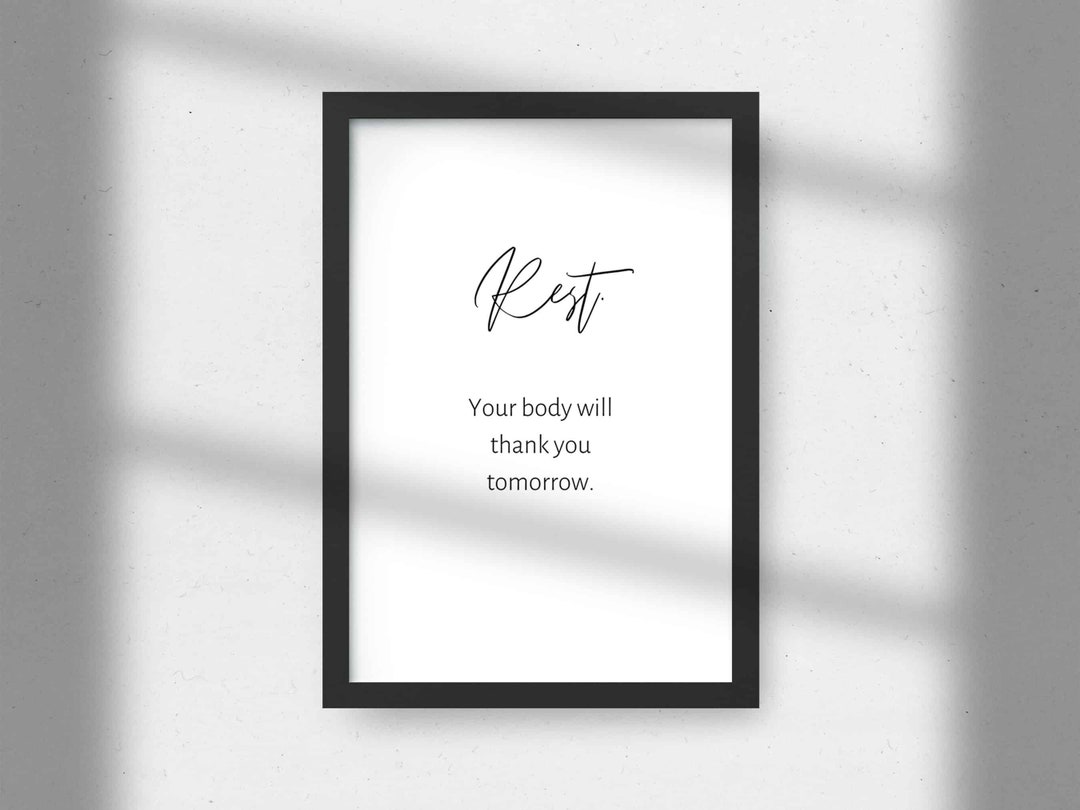 Bedroom Wall Decor Printable Quote Digital Wall Art Black Etsy