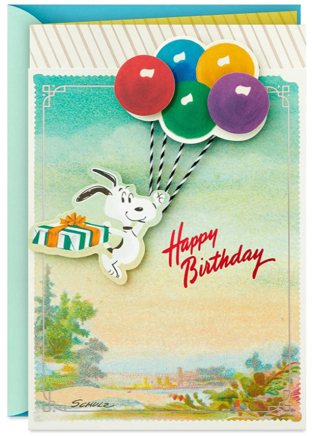 Hallmark Peanuts Birthday Card snoopy Balloons Etsy