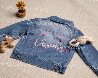 Enchanting Custom Denim Jacket for Babies and Toddlers - Personalized Name Jean Jacket - Perfect Gift for Baby Showers or Birthdays