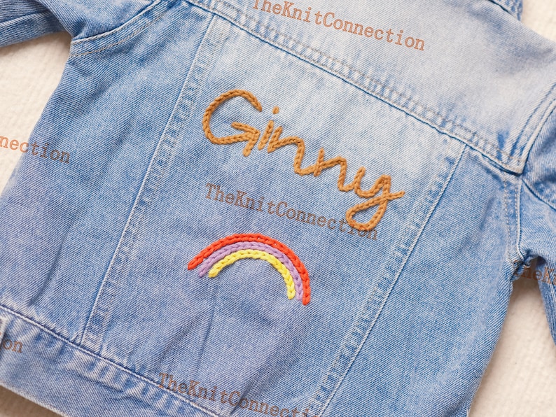 Charming Personalized Denim Jacket for Babies and Toddlers Custom Name Jean Jacket Ideal Gift for Baby Showers or Birthdays image 6