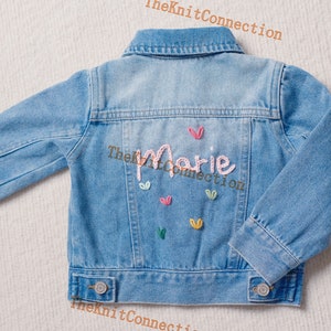 Charming Personalized Denim Jacket for Babies and Toddlers Custom Name Jean Jacket Ideal Gift for Baby Showers or Birthdays image 3