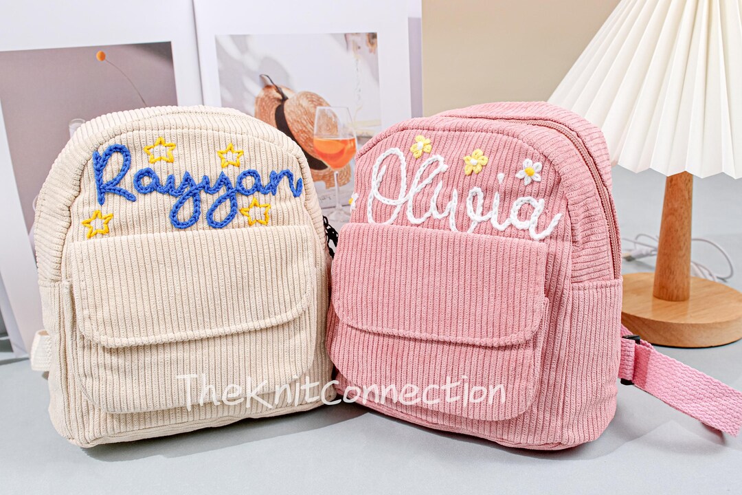 Custom Kids Corduroy Backpack: Personalized Toddler Mini Bag - Etsy