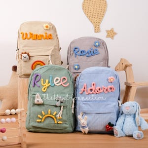 Sac à dos personnalisé pour tout-petit - Cartable personnalisé pour enfants avec nom et design amusant