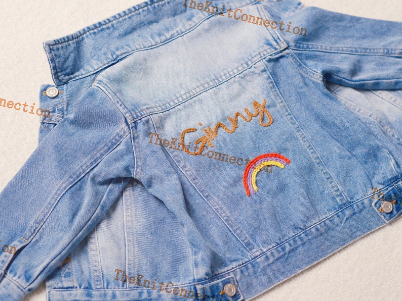 Charming Personalized Denim Jacket for Babies and Toddlers Custom Name Jean Jacket Ideal Gift for Baby Showers or Birthdays image 4