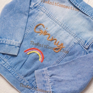 Charming Personalized Denim Jacket for Babies and Toddlers Custom Name Jean Jacket Ideal Gift for Baby Showers or Birthdays image 5