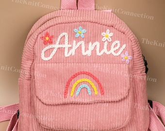 Personalized Kids Mini Backpack: Handcrafted Custom Name Bag