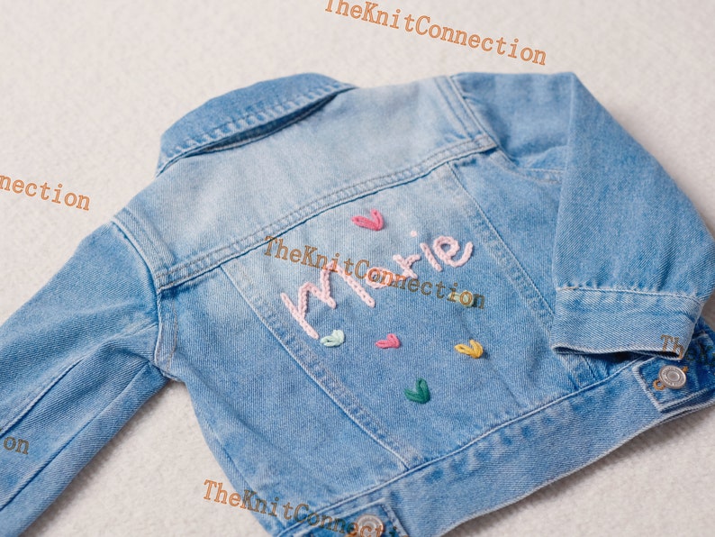 Charming Personalized Denim Jacket for Babies and Toddlers Custom Name Jean Jacket Ideal Gift for Baby Showers or Birthdays image 2