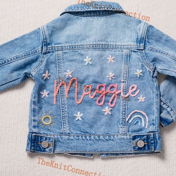 Charming Personalized Denim Jacket for Babies and Toddlers - Custom Name Jean Jacket - Ideal Gift for Baby Showers or Birthdays