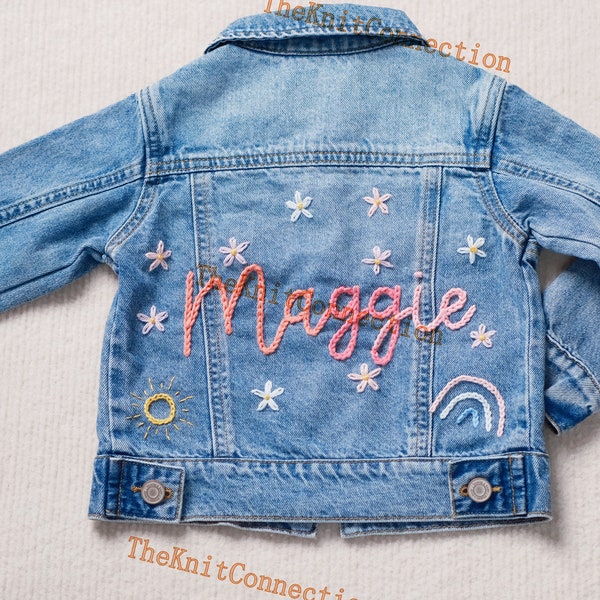 Charmante personalisierte Jeansjacke für Babys und Kleinkinder - Individuelle Name Jeansjacke - Ideales Geschenk für Babypartys oder Geburtstage