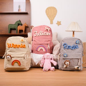 Sac à dos personnalisé pour tout-petit - Cartable personnalisé pour enfants avec nom et design amusant