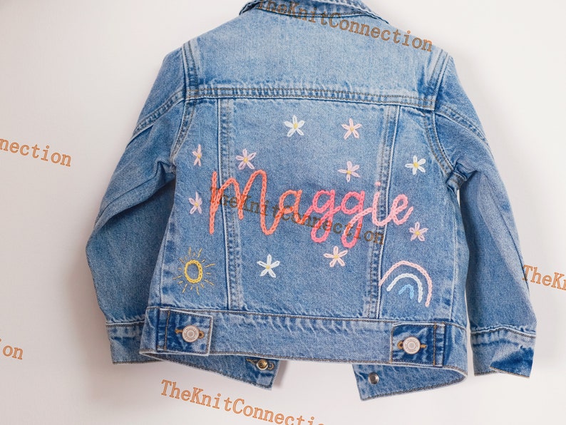 Charming Personalized Denim Jacket for Babies and Toddlers Custom Name Jean Jacket Ideal Gift for Baby Showers or Birthdays image 7