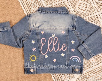 Personalized Toddler Denim Jacket: Custom Baby Name Gift