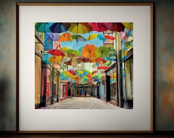 Kilkenny Art Vibrant Street Art Colourful Art Irish Cityscape Art Unique Wall Decor Art Home Art Office Art Gift Print Art Travel Print Art