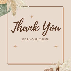 Brown Modern Thank You Poster Portrait