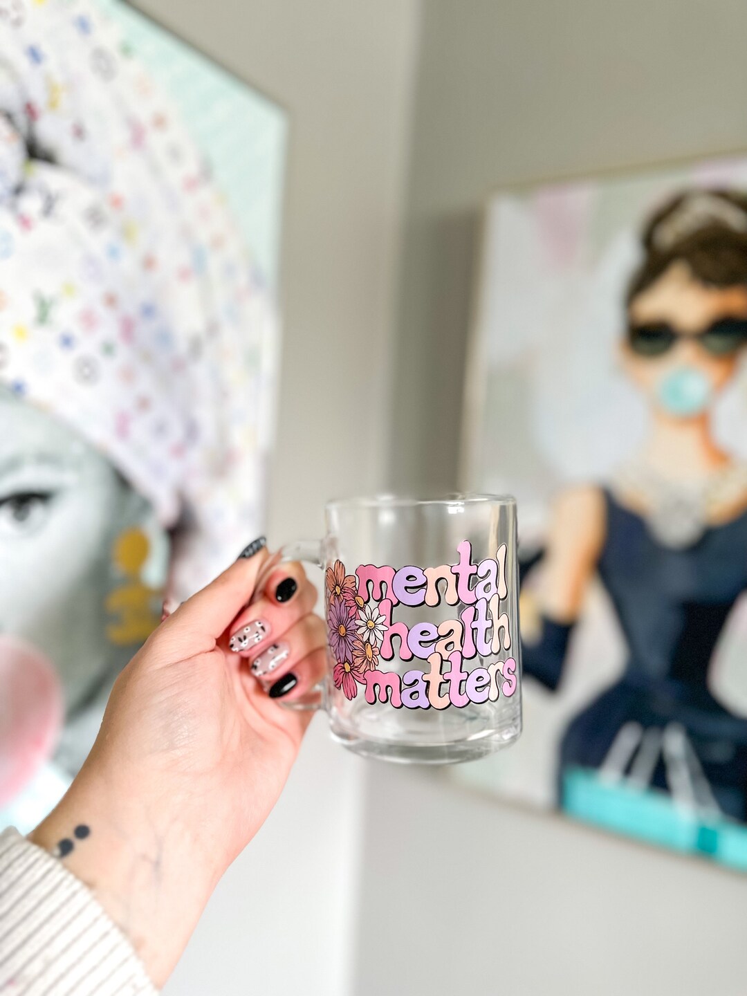 Mental Health Matters Clear 12 Oz Coffee Mug Mental Health Awareness - Etsy