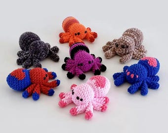 No-sew 3in1 Spider Plushies Crochet Pattern Bundle, Amigurumi PDF File Tutorial Pattern English Deutsch Français Español Português