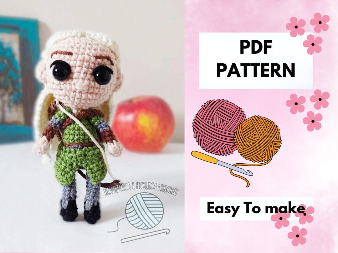 Crochet Legolas Greenleaf Amigurumi Pattern [english-french] - Etsy