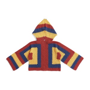 Crochet Pattern PDF / Chunky Crochet Cardigan, Easy Crochet Colorblock Cardigan, Modern Women Crochet Sweater, Beginner Pullover, Download