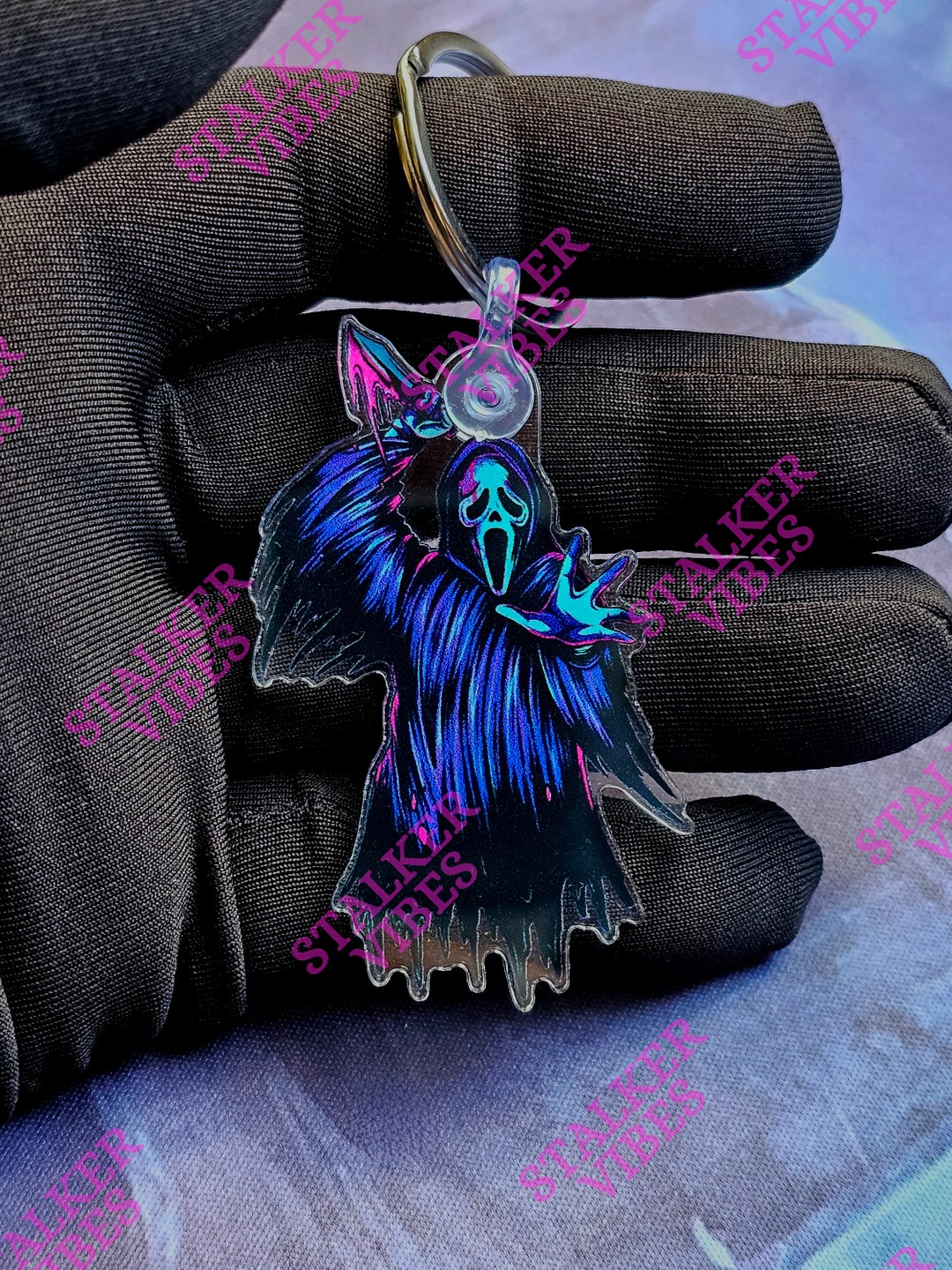 Ghost Keychain / Horror Keychain / 90s Horror Etsy