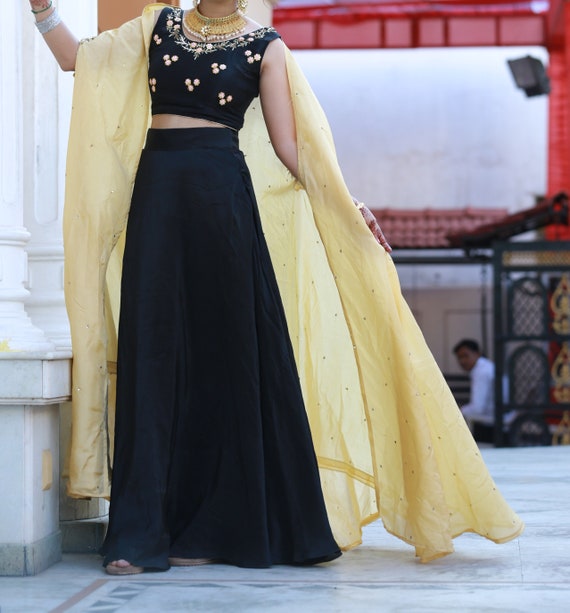 Crop top with skirt and shrug for wedding discount