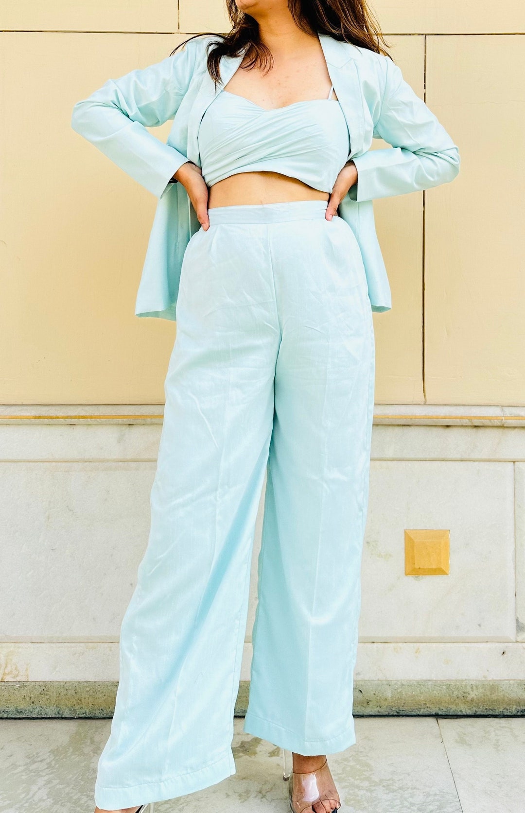 Xyla Metallic Two Piece - Sky Blue (SALE) main image 1