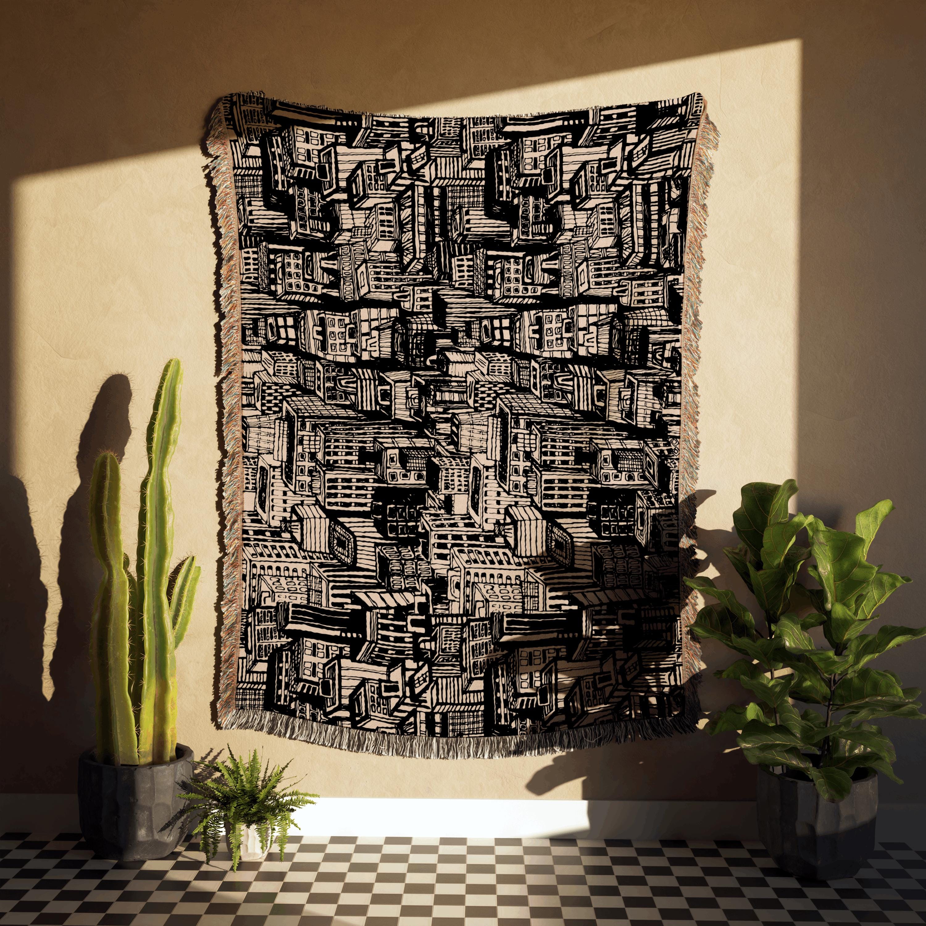 Urban Rhythm Woven Throw Blanket