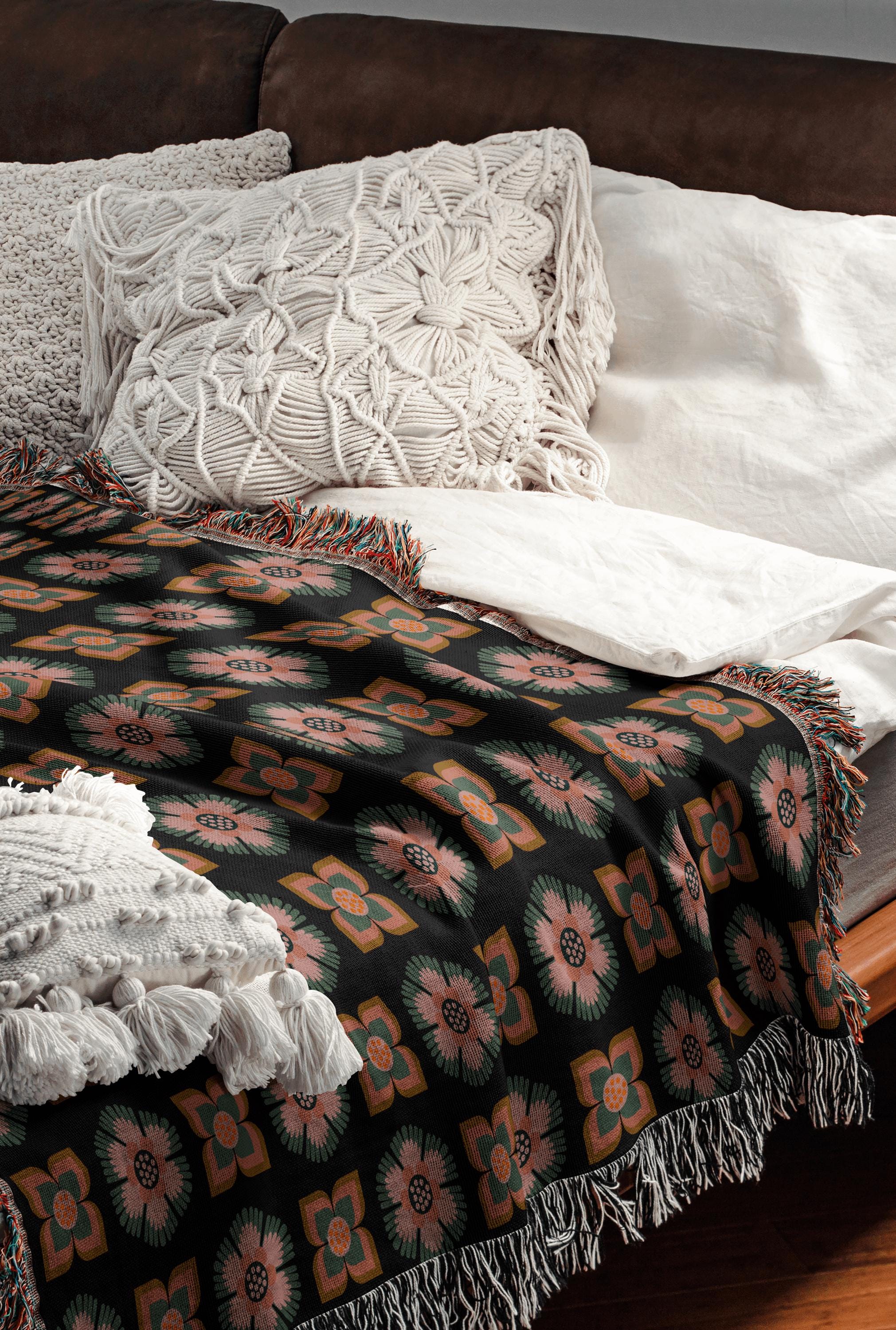 Floral Medley Woven Throw Blanket