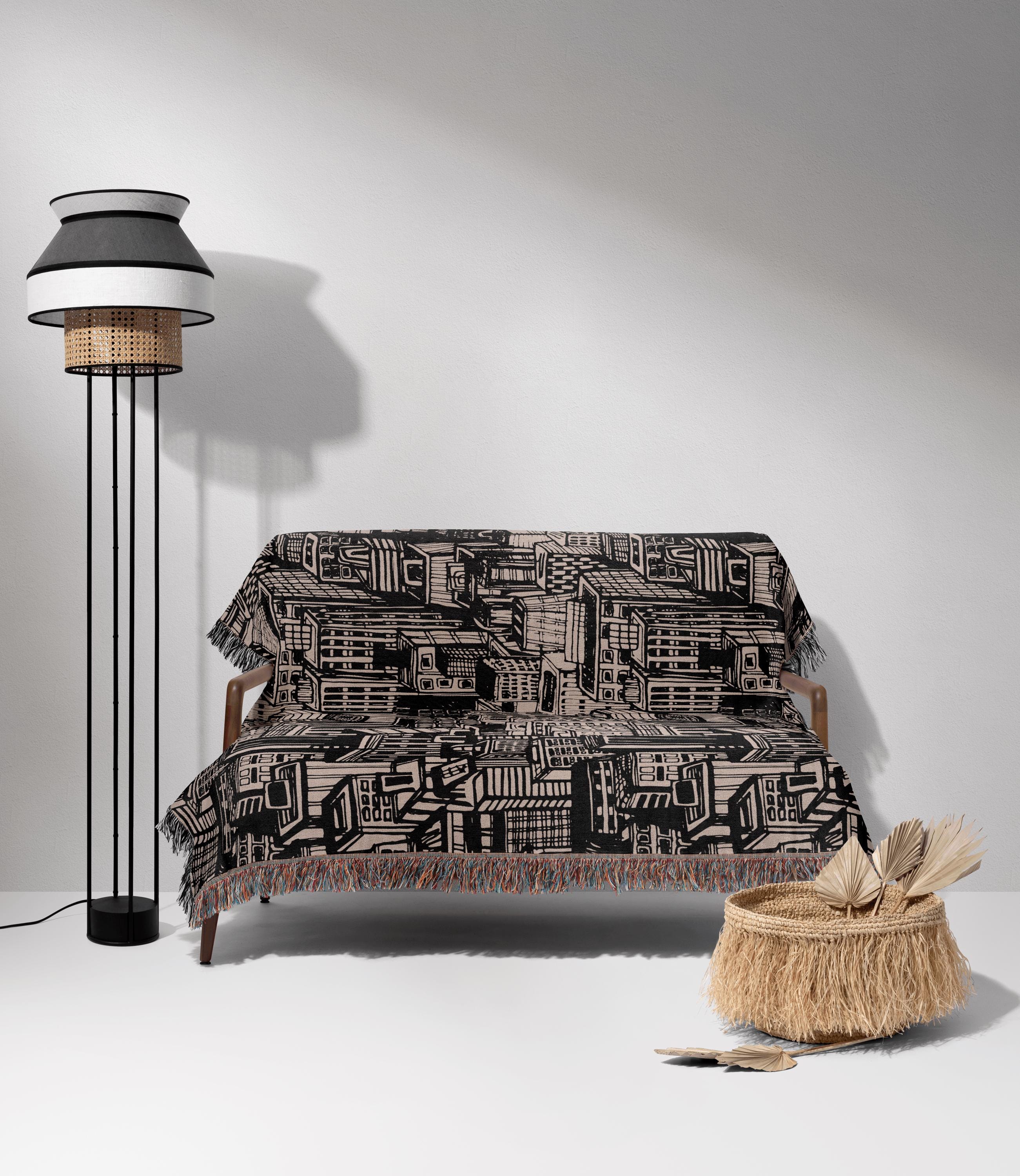 Urban Rhythm Woven Throw Blanket