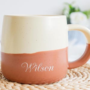 Engraved Ceramic Mug,Personalized Name Coffee Cup,Coffee & Tea Gift,Home and Living.